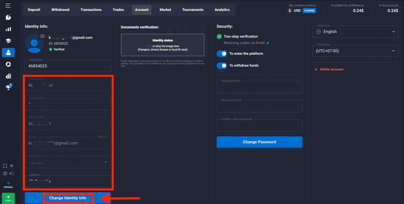 Come accedere e verificare l'account in Quotex Come accedere e verificare l'account in Quotex