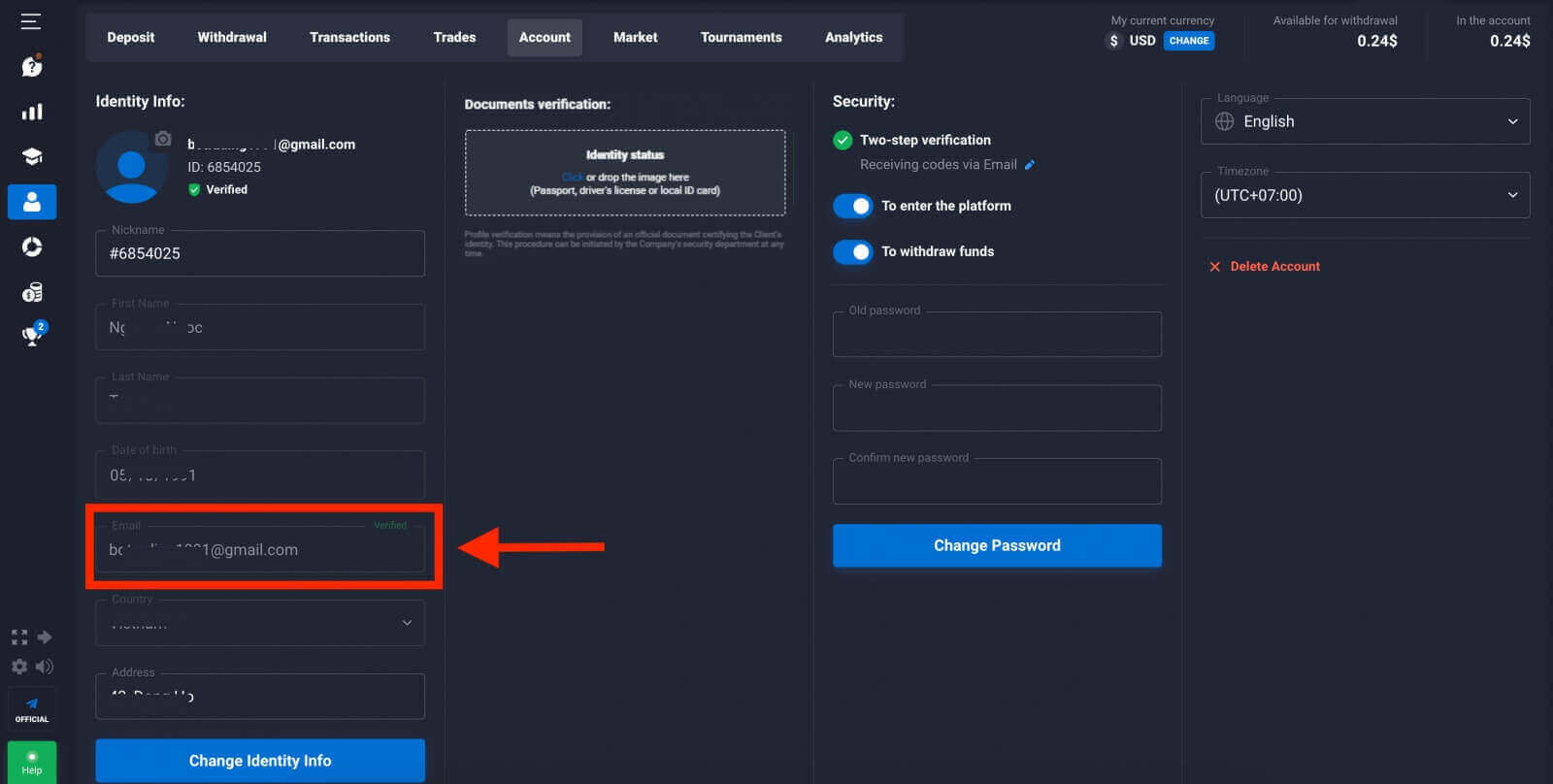 Come accedere e verificare l'account in Quotex Come accedere e verificare l'account in Quotex