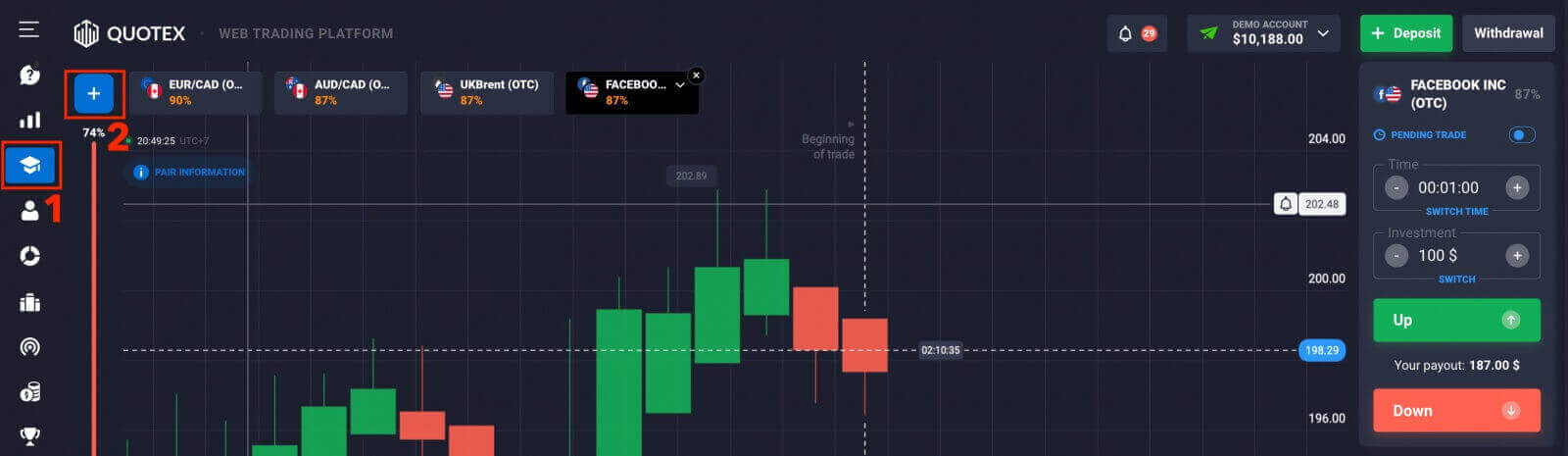 Quotex တွင် သရုပ်ပြအကောင့်ဖြင့် အရောင်းမြှင့်တင်နည်း Quotex တွင် သရုပ်ပြအကောင့်ဖြင့် အရောင်းမြှင့်တင်နည်း