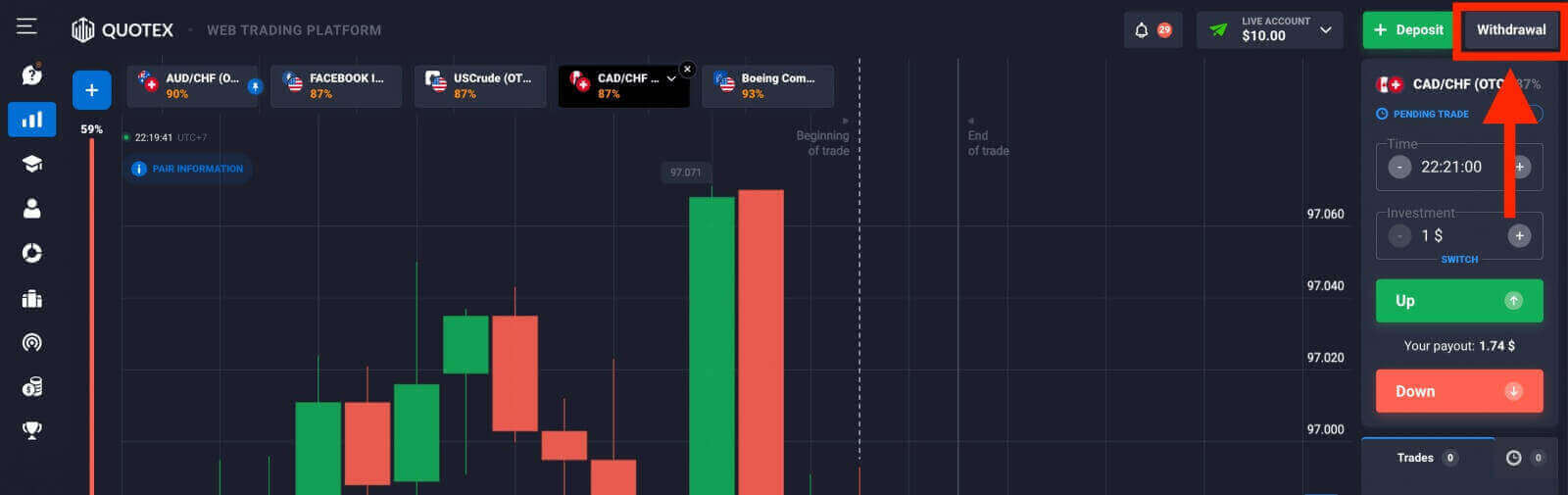 Ki jan yo retire epi fè yon depo sou Quotex Ki jan yo retire epi fè yon depo sou Quotex